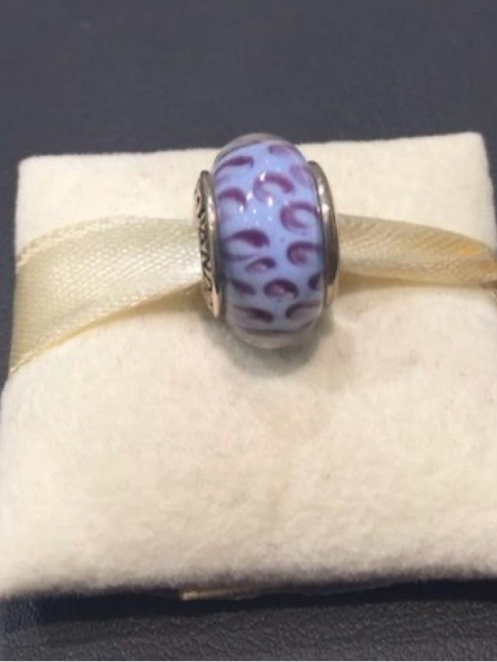 Pandora Purple and Blue Glass Murano Dot Charm